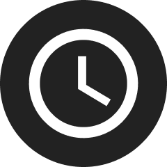Clock icon showing two o'clock time.