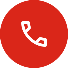 Red circle with white phone icon.